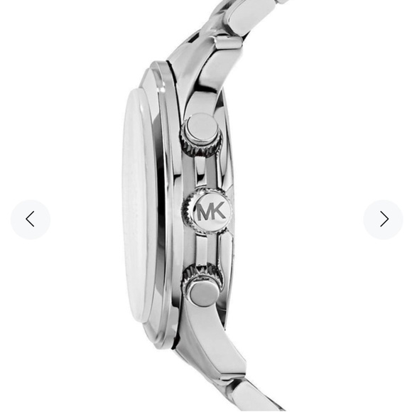 Designer Michael Kors MK8086 Runway Watch Silver Tone-Unisex, EUC New Battery - Picture 3 of 13